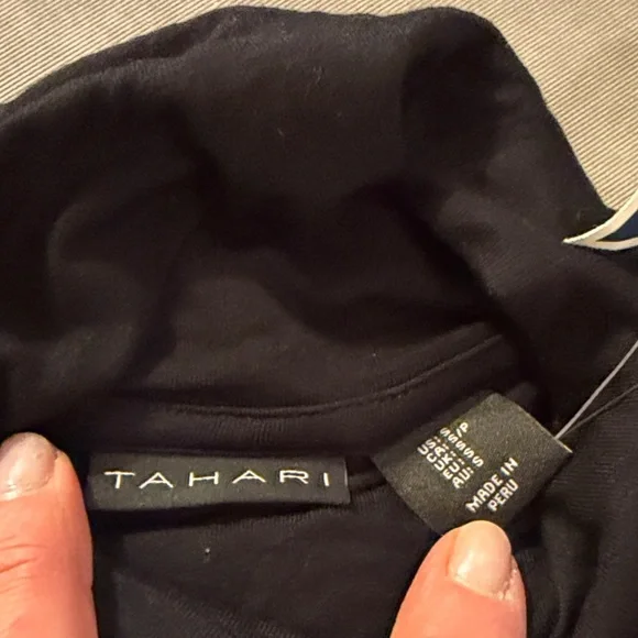 Tahari Modal Black Long Sleeve Turtleneck Top - Picture 2 of 3